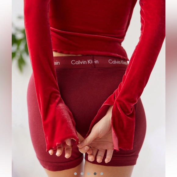 Velvet Long Sleeve Wrap Top - Picture 6 of 7